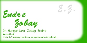 endre zobay business card